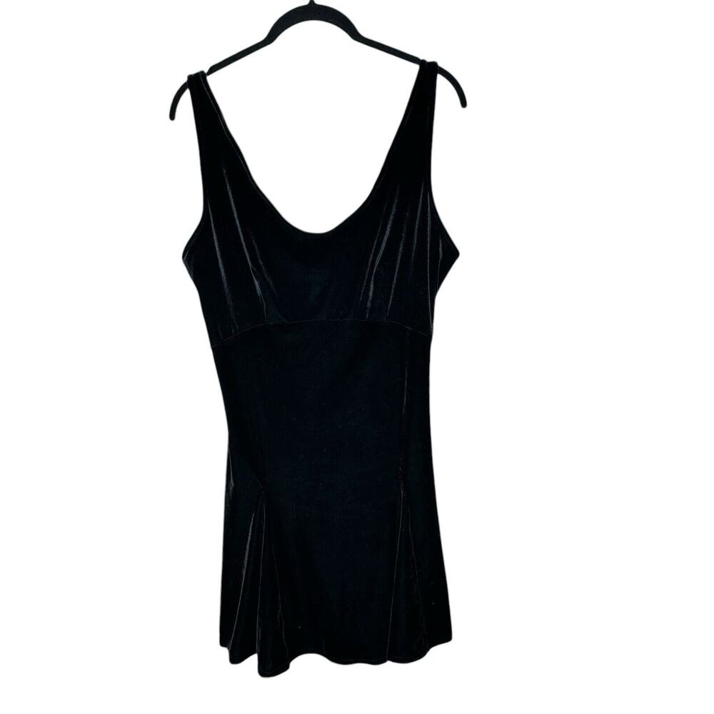NWT Victoria Secret Velvet Babydoll Dress Med Grunge Fairy Slip‎ Y2K Vtg Black